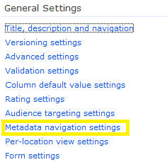 Document library settings